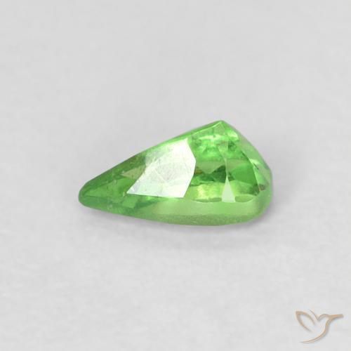 Granada Tsavorita verde vivo Natural 0.24ct, Formato de pêra, VS