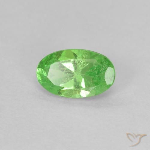 Granada tsavorita verde natural 0,28ct, corte oval, VS