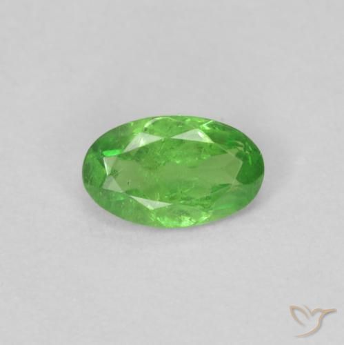 0.22ct Natural verde vivo Granada Tsavorita, oval, VS