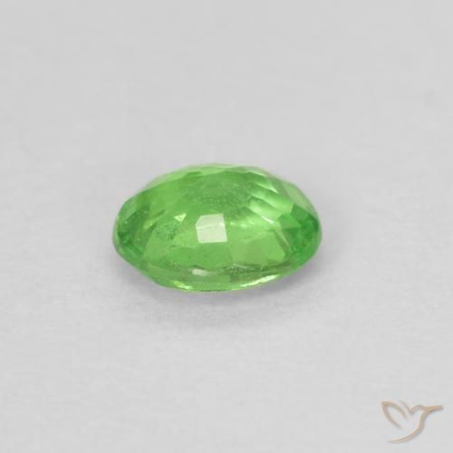 Granada Tsavorita verde vivo Natural 0.28ct, oval, VS