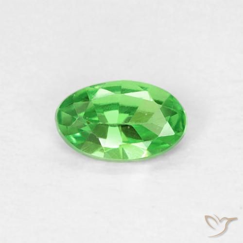 Granada tsavorita verde natural 0,22ct, corte oval, VVS
