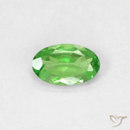 0.25ct Natural verde vivo Granada Tsavorita, oval, VVS