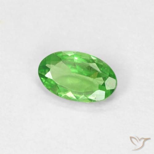 Granada Tsavorita verde vivo Natural 0.25ct, oval, VVS