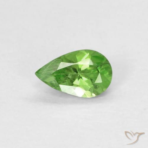 0.26ct Natural verde vivo Granada Tsavorita, Formato de pêra, VVS-VS