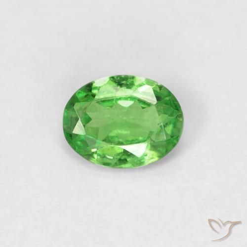 0.23ct Natural verde vivo Granada Tsavorita, oval, VS