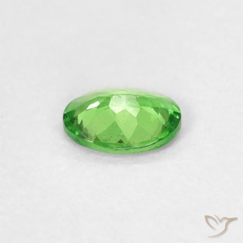 Granada Tsavorita verde vivo Natural 0.23ct, oval, VS
