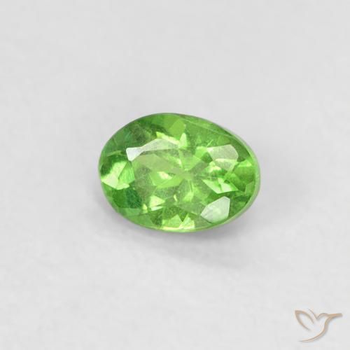 Granada Tsavorita verde vivo Natural 0.24ct, oval, VS