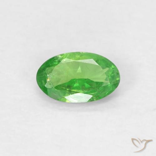 Granada tsavorita verde vivo natural 0,24ct, corte oval, VS