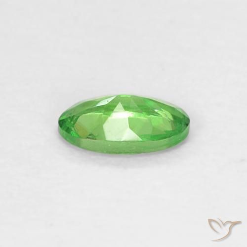 Granada tsavorita verde vivo natural 0,24ct, corte oval, VS