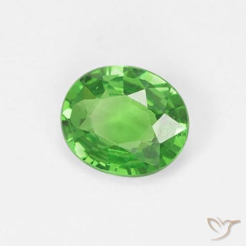 Granada Tsavorita Verde médio Natural 0.71ct, oval, VS