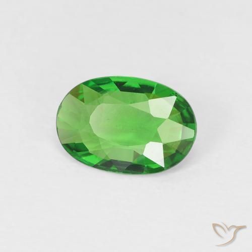 Granada tsavorita verde natural 0,75ct, corte oval, VS