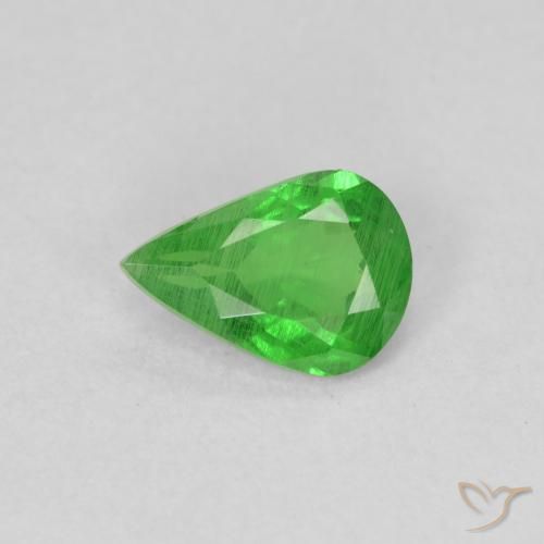 0.78ct Natural Verde médio Granada Tsavorita, Formato de pêra, SI