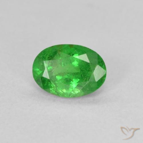 Granada Tsavorita Verde médio Natural 0.92ct, oval, SI