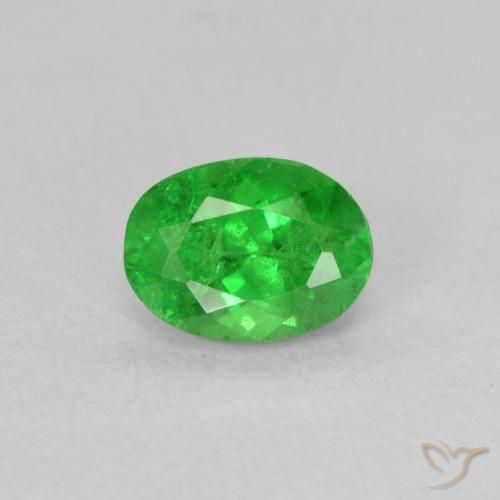 0.98ct Natural verde elétrico Granada Tsavorita, oval, SI