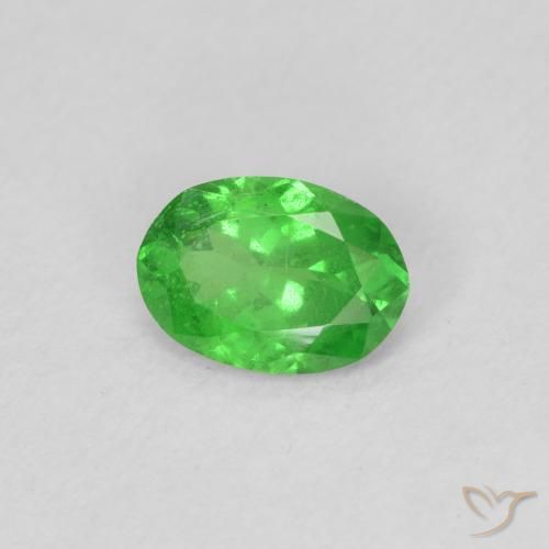 Granada Tsavorita Verde médio Natural 0.71ct, oval, VS-SI