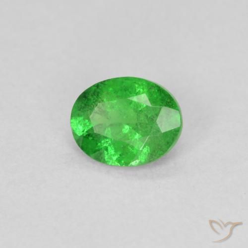 Granada Tsavorita Verde médio Natural 0.74ct, oval, VS-SI