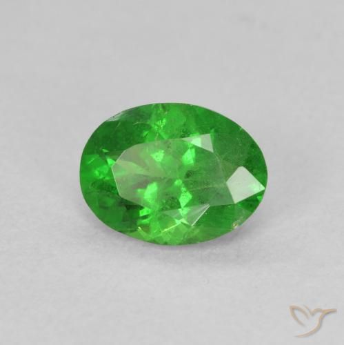 Granada Tsavorita verde elétrico Natural 1.10ct, oval, VS-SI