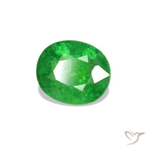 Granada Tsavorita Verde claro Natural 0.79ct, oval, SI