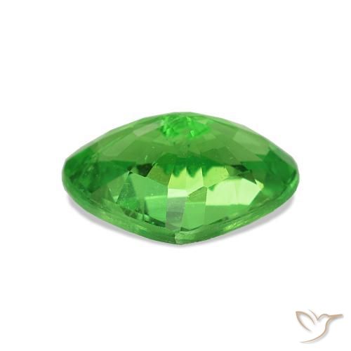 Granada Tsavorita Verde claro Natural 1.44ct, Formato de coração, VVS-VS
