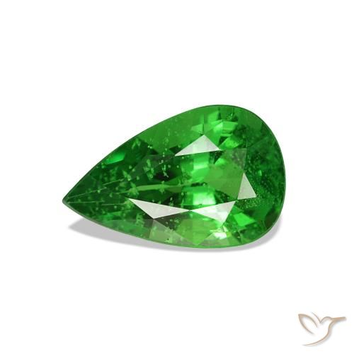 Granada Tsavorita Verde claro Natural 1.10ct, Formato de pêra, VS