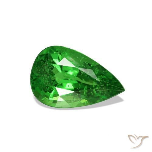 Granada Tsavorita Verde claro Natural 1.10ct, Formato de pêra, VS