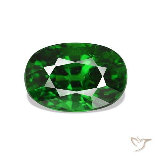 Granada Tsavorita verde intenso Natural 2.08ct, Corte Oval, VVS-VS