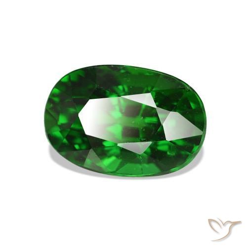 Granada Tsavorita verde intenso Natural 2.08ct, Corte Oval, VVS-VS