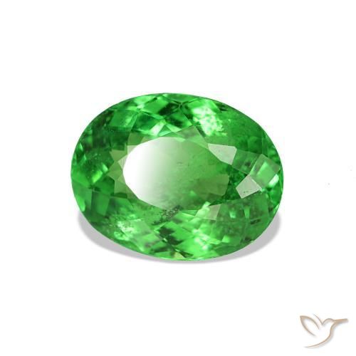 Granada Tsavorita Verde claro Natural 1.69ct, Corte Oval, VS