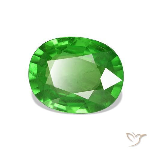 Granada Tsavorita Verde claro Natural 1.93ct, Corte Oval, VS