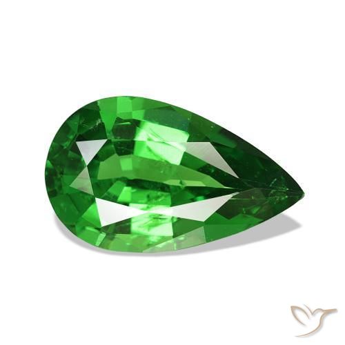 Granada Tsavorita Verde claro Natural 1.83ct, Formato de pêra, VS