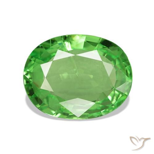 Granada Tsavorita Verde claro Natural 3.35ct, Corte Oval, VS-SI