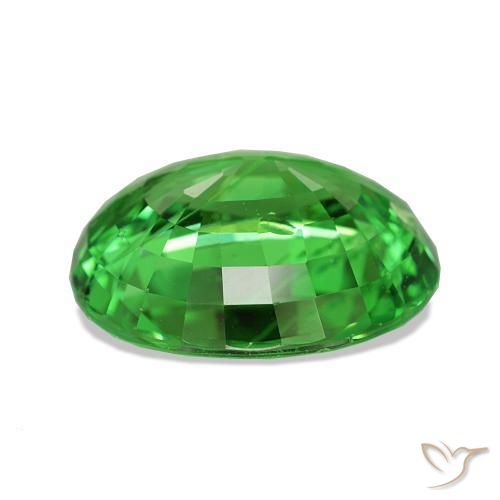Granada Tsavorita verde elétrico Natural 3.72ct, Corte Oval, VS-SI