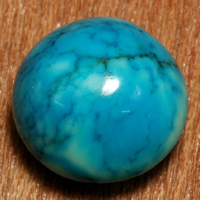 Turquesa azul natural 8,98ct, corte oval, opaco