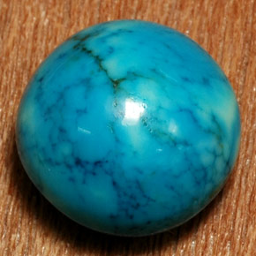 Turquesa azul natural 8,98ct, corte oval, opaco