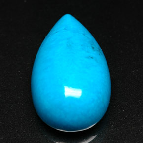Turquesa Azul Natural 9.10ct, Formato de pêra, Opaco