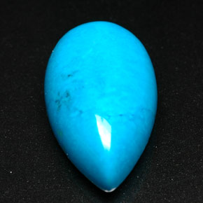 Turquesa Azul Natural 9.10ct, Formato de pêra, Opaco