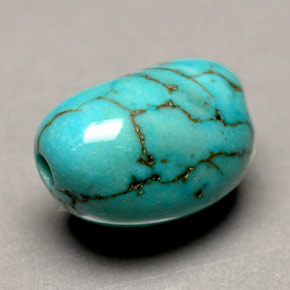 Turquesa azul natural 3,66ct, forma extravagante, opaco