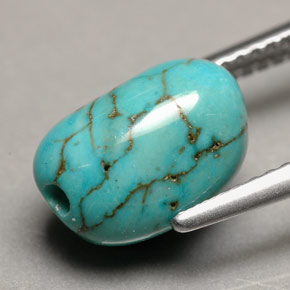 Turquesa azul natural 3,66ct, forma extravagante, opaco