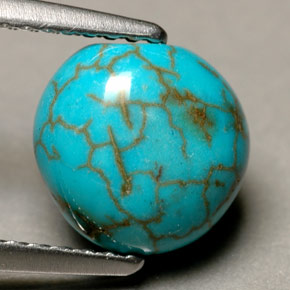 Turquesa azul natural 3,13ct, forma extravagante, opaco