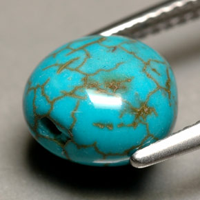 Turquesa azul natural 3,13ct, forma extravagante, opaco