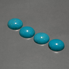Pedras preciosas de turquesa azul natural de  ct, corte oval, opaco