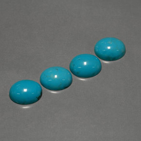 Pedras preciosas de turquesa azul natural de  ct, corte oval, opaco