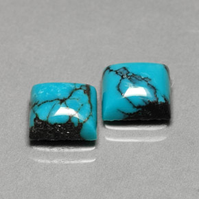 Pedras preciosas de Turquesa Azul natural de  ct, Quadrado, Opaco