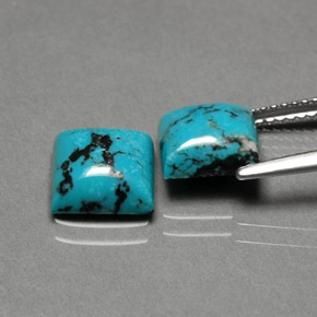 Pedras preciosas de turquesa azul natural de  ct, quadrado, opaco