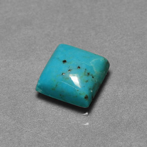 Turquesa azul natural 1,39ct, quadrado, opaco