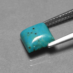 Turquesa azul natural 1,39ct, quadrado, opaco