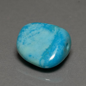 Turquesa azul natural 3,83ct, forma extravagante, opaco