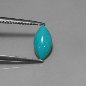 Turquesa azul natural 0,76ct, marquise, opaco