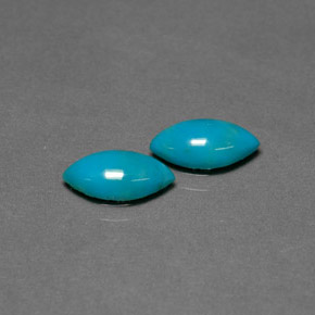 Pedras preciosas de turquesa azul natural de  ct, marquise, opaco