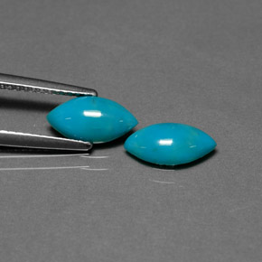 Pedras preciosas de turquesa azul natural de  ct, marquise, opaco